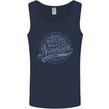 Distressed 65th Birthday Made In 1961 Mens Vest Tank Top Navy Blue