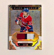 2023-24 Upper Deck Black Diamond Hockey #BDB-SF Sean Farrell Premium Relics /50