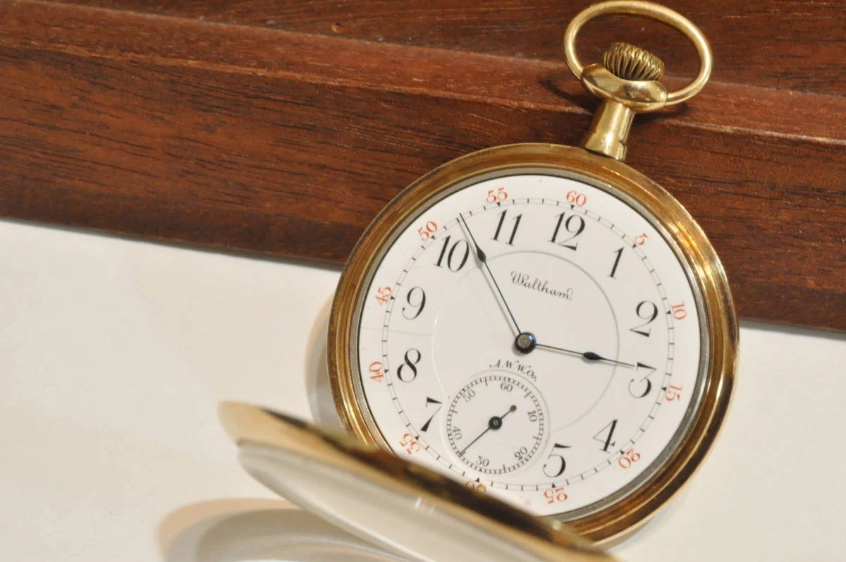 Waltham Riverside Maximus 14K Diamond Pocket Watch Mechanical 21 Jewels 1902 F S