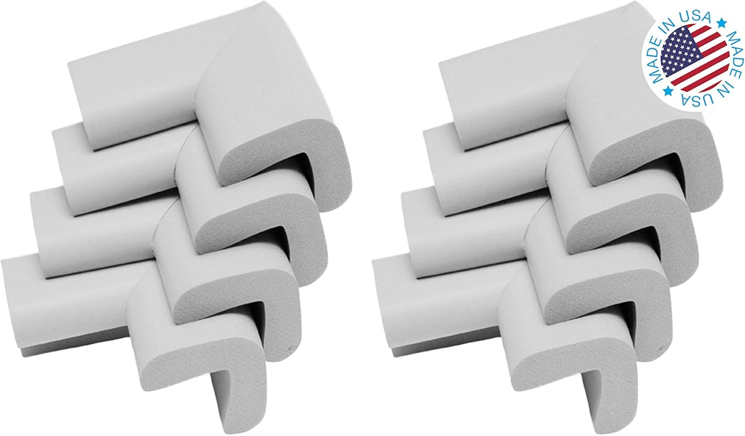 Corner Cushion | Made in USA | Taupe | 8 Pack | Furniture and Corner Protector