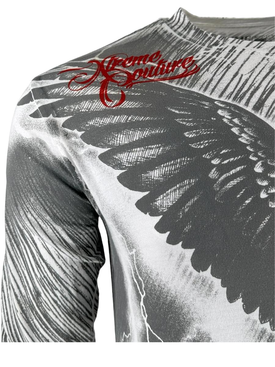 Xtreme Couture By Affliction Men's T-Shirt - Field Of Dreams Y2K Graphic Tee, Full Print