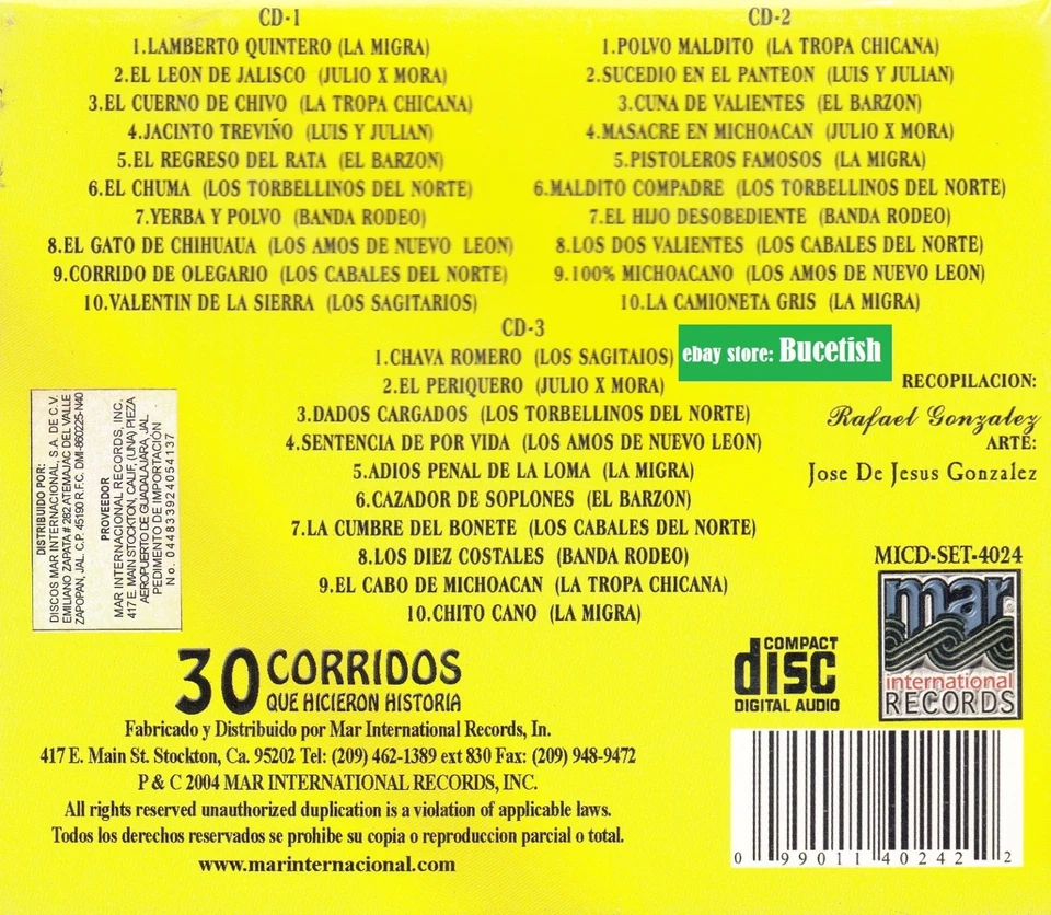 La Migra,La Tropa Chicana,Los Cabales del Norte,Los Sagitarios,Banda Rodeo 3CD - Image 2 of 2