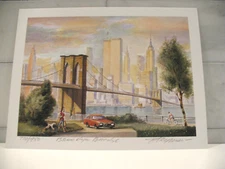 Erik Freyman "Brooklyn Bridge" Signed, Titled & Numbered Print