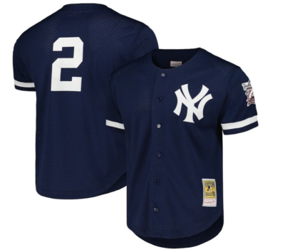 Mitchell & Ness New York Yankees #2 Baseball Jersey New Mens Sizes