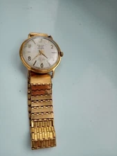 Soviet Wristwatch Automatic AU20 Poljot De Luxe Ultra Slim Men's Vintage 29 Jewe