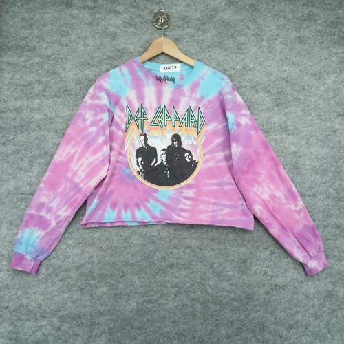 Def Leppard Tie-Dye Crop Tee Shirt 
