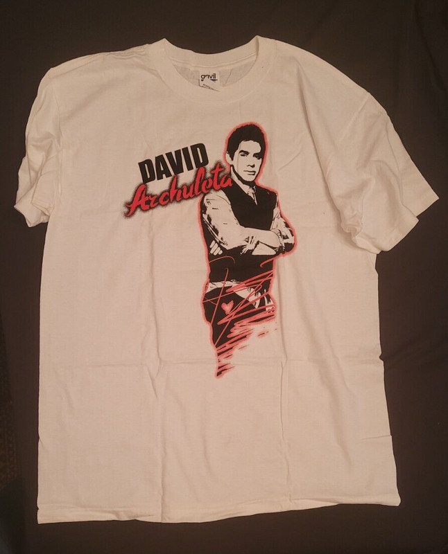 David Archuleta Official Merch 2009 White T-Shirt, Archies, American Idol ARCHIE