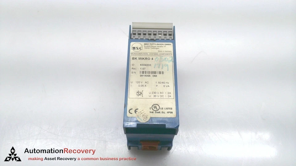 MSC BK MIKRO 4, CONTROL UNIT, BK4110 #305235 - Image 2 of 3