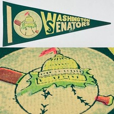 1960s Washington Nationals DC Senators Baseball Mlb Mini Pennant Banner 3.75x8.5