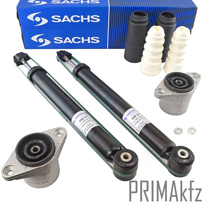 2 SACHS Stoßdämpfer + Domlager Staubmanschetten hinten für Audi A6 C5 Passat 