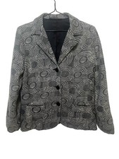 Elemente Clemente Oska Grey Circle Textured Wool Blazer Jacket €299 - Size 12/14