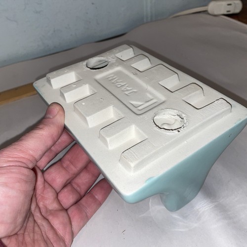 Seafoam Green; Glossy Ceramic Toilet Paper Holder - New Old Stock - Picture 6 of 6