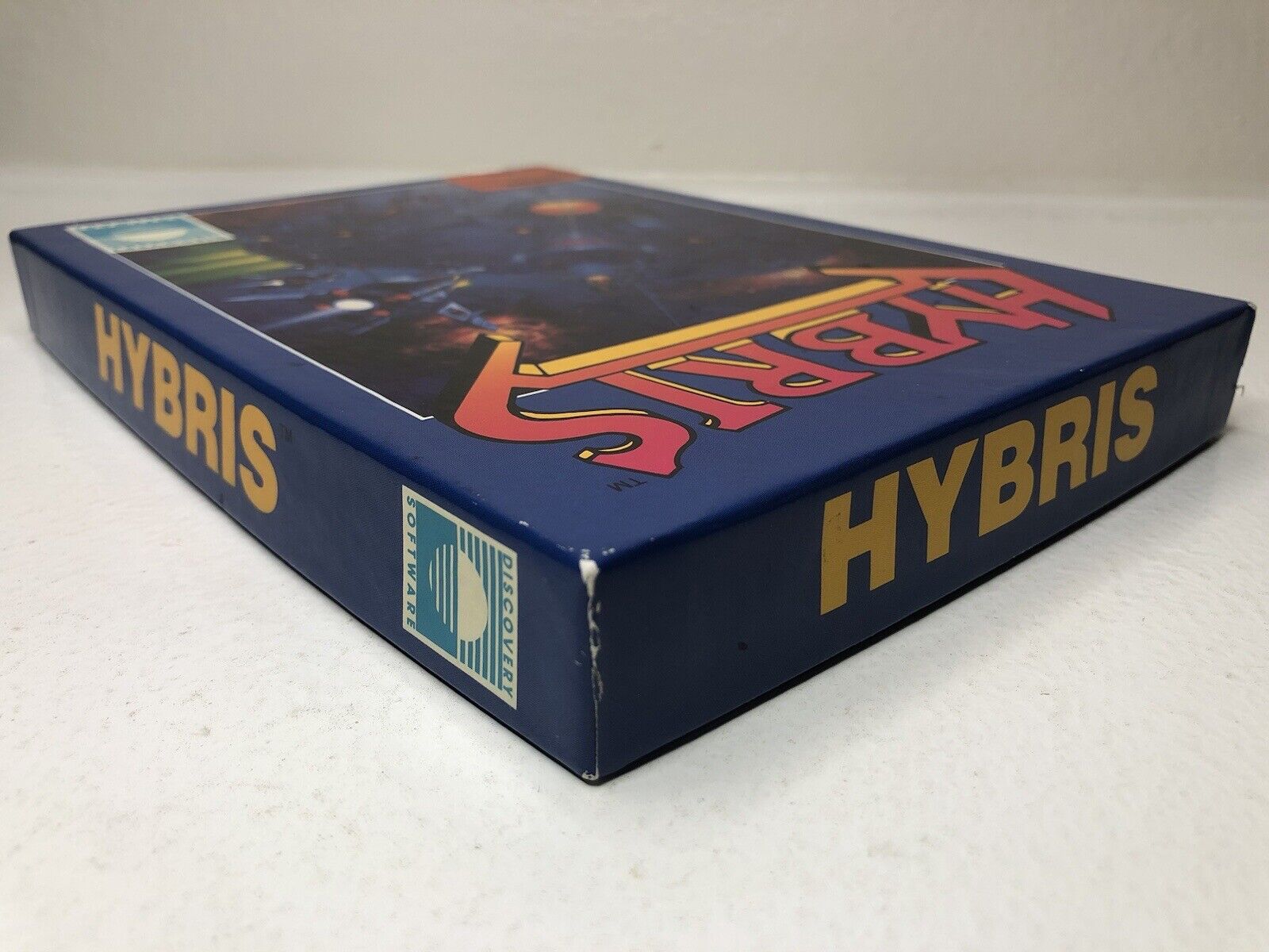 Hybris Commodore Amiga Game 1988 Discovery Software disk PC CLEAN CIB box RARE