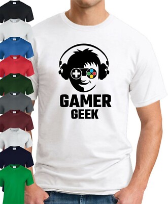 GAMER GEEK T-SHIRT > Lustiger Spruch Neuheit Geeky Geschenk Spielekonsole PC Herren Top