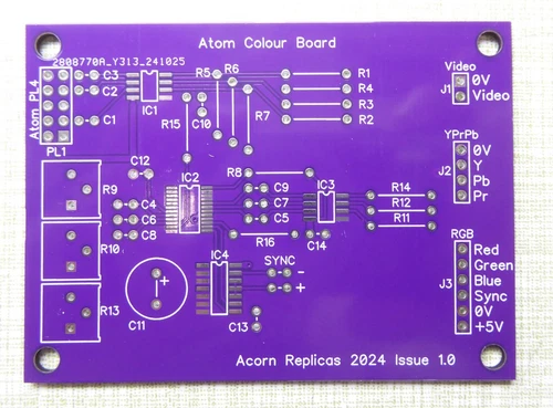 Atom Computer Colour Board PCB (Acorn)