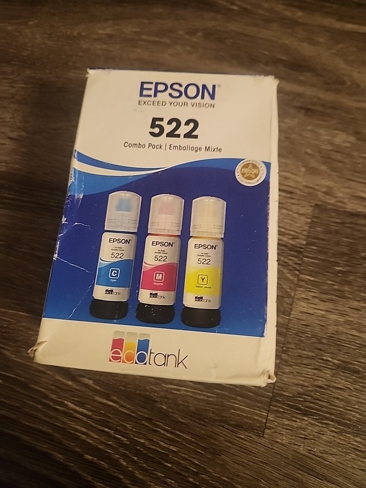 EPSON 522 EcoTank Ink Ultra-high Capacity Bottle Color Combo Pack ...