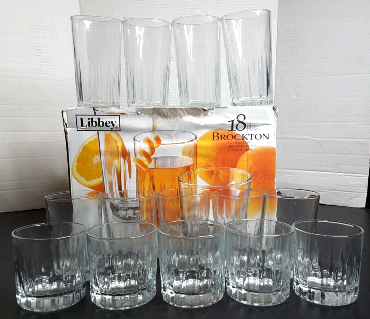 Libbey Brockton 14 Piece Drinkware Set (4 Tumbler, 5 Rocks and 5 