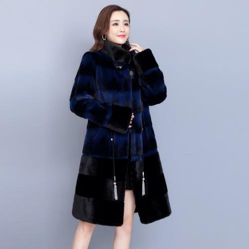 Women's Fur Coat Winter Thick Slim Fit Drawstring Warm Luxury Long Jacket - Picture 10 of 16