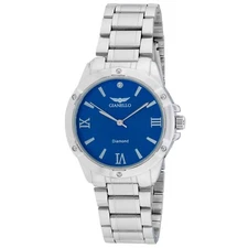 Gianello Genuine Diamond Radiant 40 Round Link Watch Carat Size 1/10