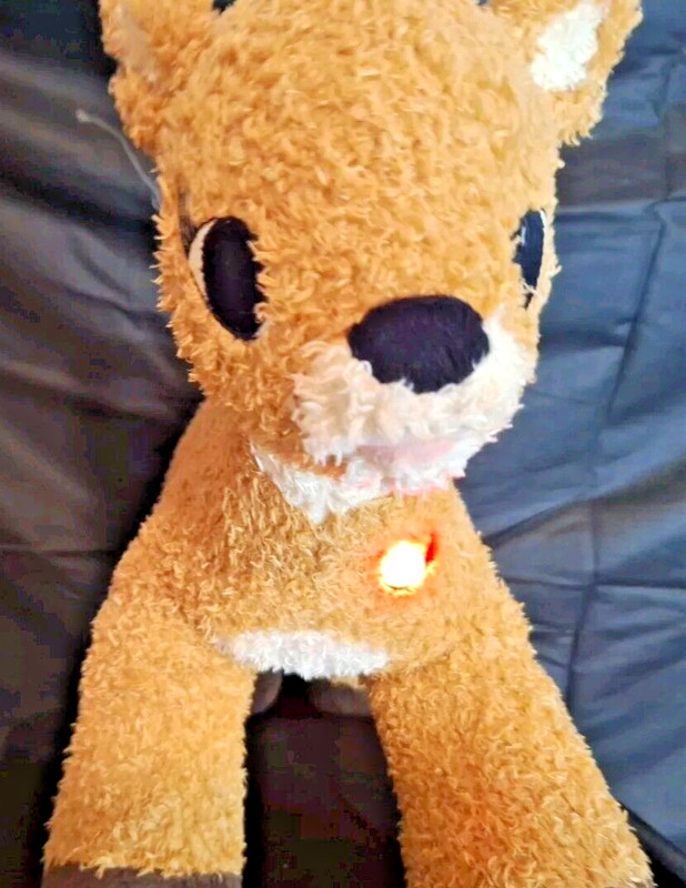 Build A Bear Clarice Reindeer 15" Talking Plush Rudolph Friend Lighted Heart