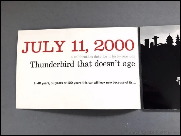 1960 Ford Thunderbird Stainless Steel Body Vintage Car Sales Brochure Catalog Foto 2 de 4
