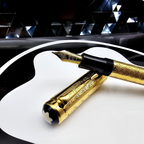 MONTBLANC Louis XIV 18K M Nib Vermeil Sterling Silver Ag925 Fountain Pen NEW! - Picture 6 of 17