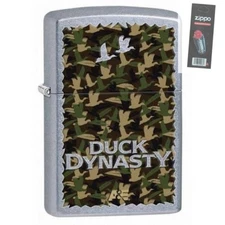 Zippo 28880 duck dynasty full size street chrome finish Lighter + FLINT PACK