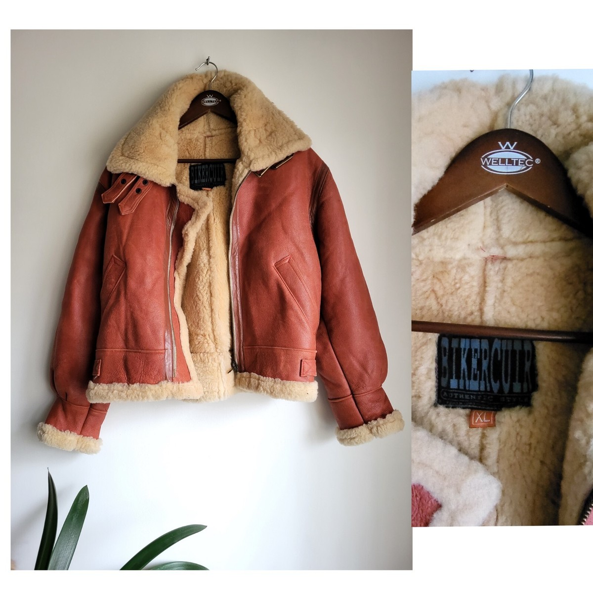Vintage Sheepskin B3 Flight Jacket Bikercuir | eBay