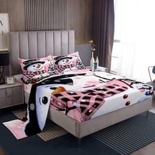 Kids Christmas Theme Decorations Bedding Set Xmas Snowman Sheets Set for Boys...