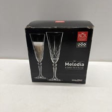 Crystal Melodia Glass Champagne Flutes - 160ml - Pack of 6 