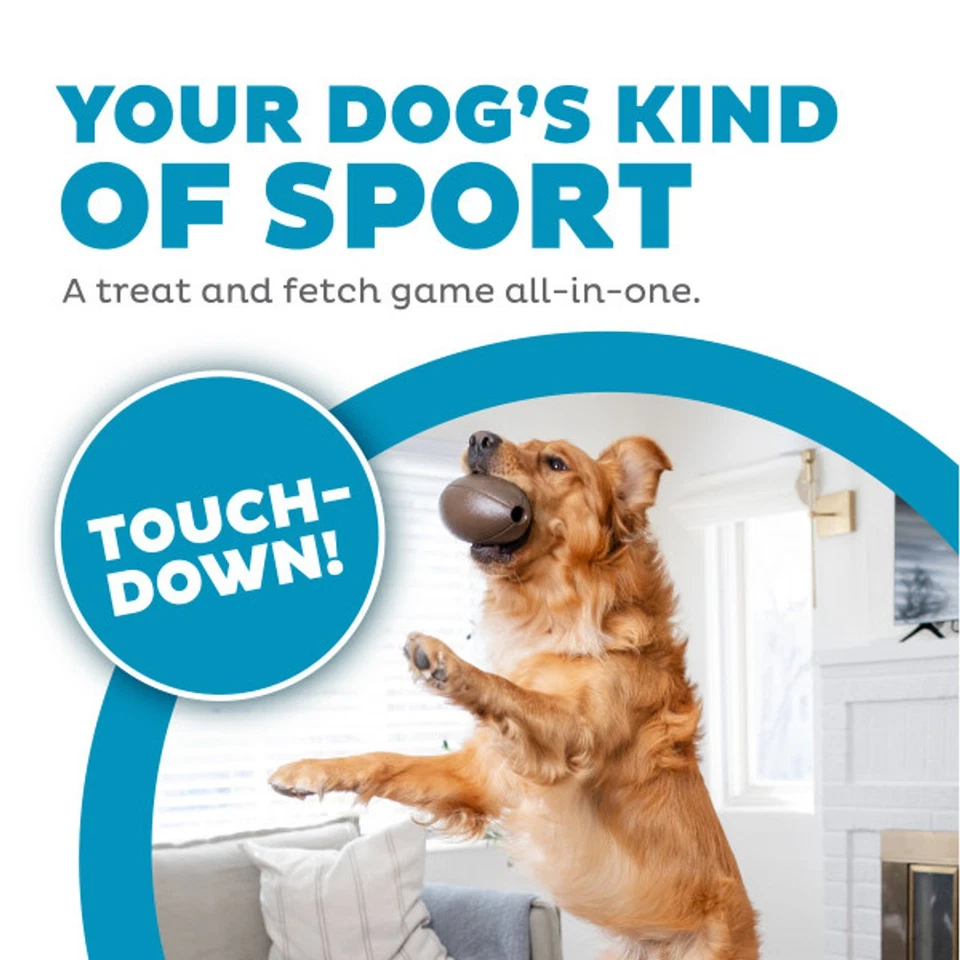 Planet Dog Orbee-Tuff Football Brown Durable Treat-Dispensing Dog Toy Canine Pet - image 2 of 4