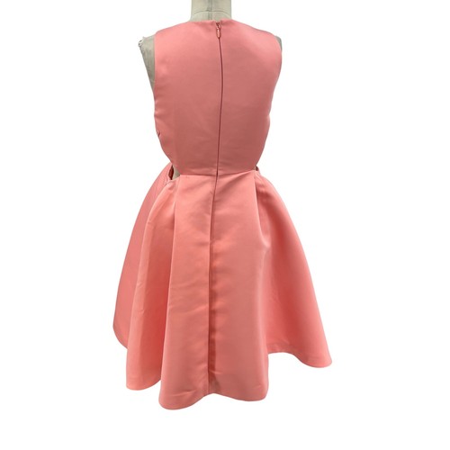 Halston Heritage Cut Out Dress Parfait Pink Fit & Flare Size 6 - Picture 9 of 18