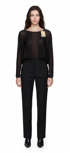 Tom Ford, Maglione maglia Tom Ford Maglie Donna vintage seta viscosa nuovo con etichetta grande nero