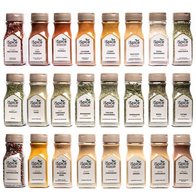 iSpice Starter Spice Set- Seasonings for Cooking - 24 Pack Starter Spice Gift...