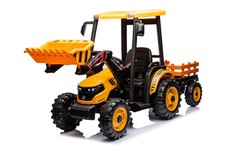 24V Kids Ride on Tractors with Parent Remote Control, Pedal Tractors with Wo