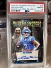 2024 WC Haunted Hits Jaxson Dart SILVER CRYSTAL MUMMY Rookie Auto #'D 1/1 PSA 8