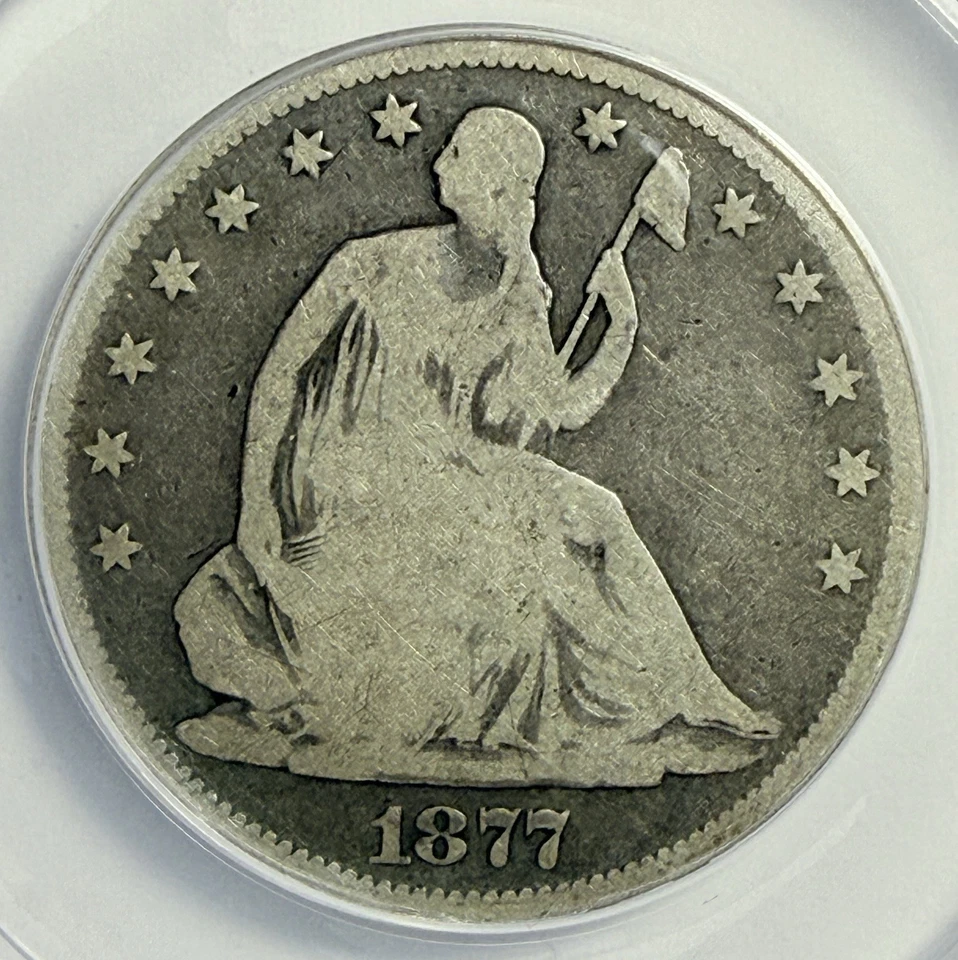 1877-S Seated Liberty Half Dollar - ANACS Good 6 - Just Graded/New Holder - Image 3 of 4