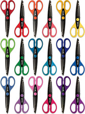 18 Piece Decorative Edge Craft Scissors Set, 6 Inch Length, Assorted Colors