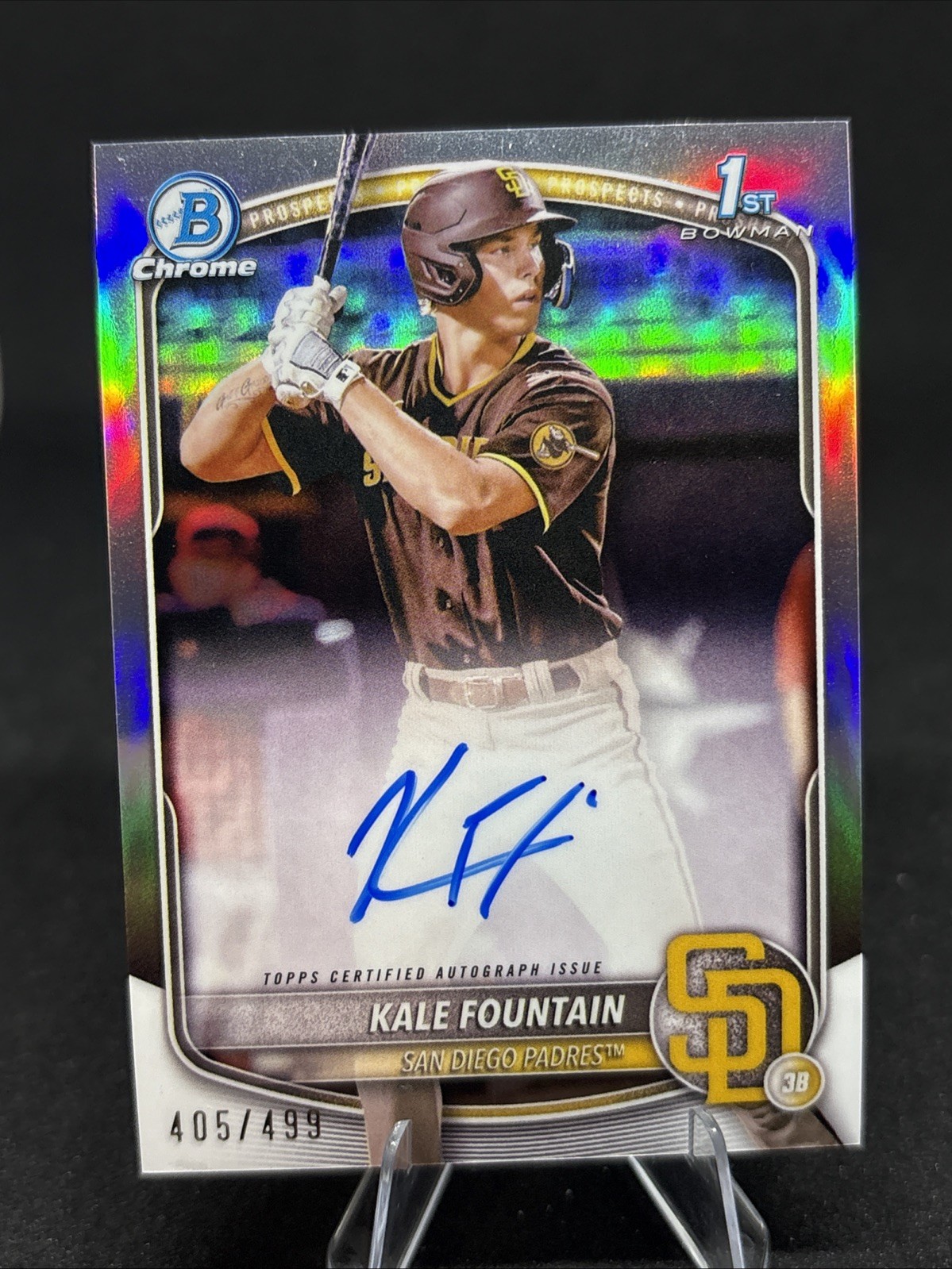 2025 Bowman Chrome - KALE FOUNTAIN 1st Auto Refractor /499 #CPA-KFO Padres
