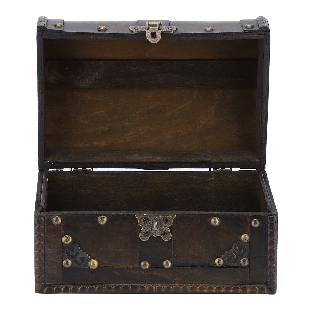 Handcrafted Wooden Vintage Jewelry Holder Storage Box Props With Coded Loc KRI✈️