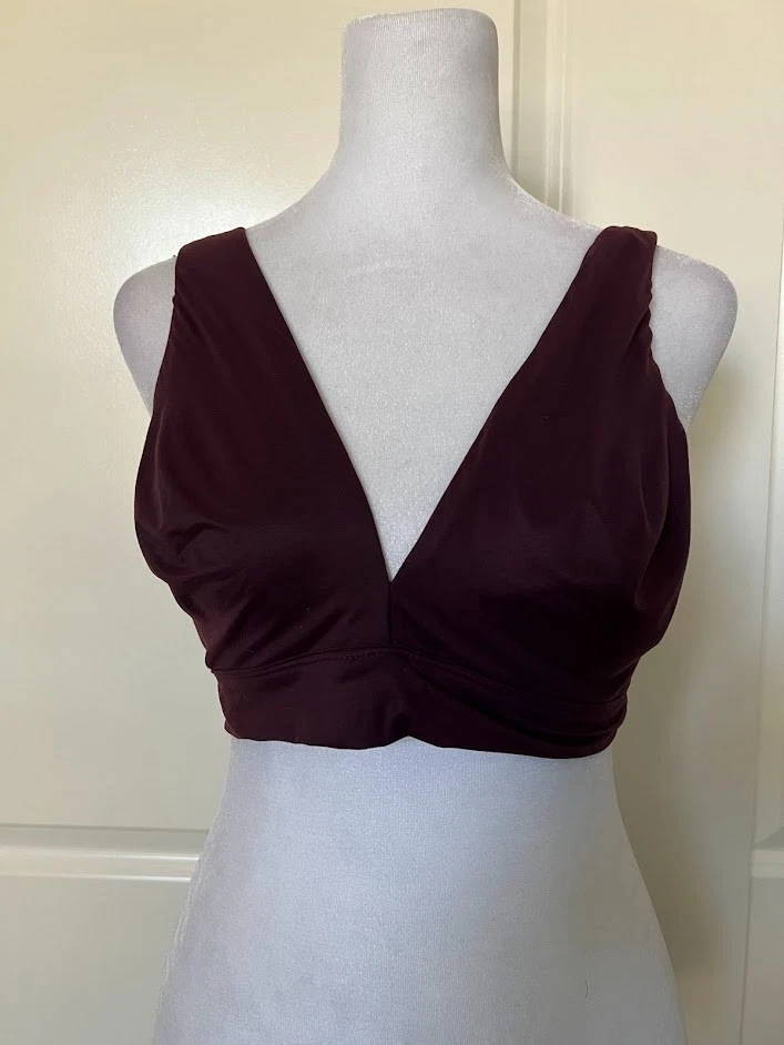 Бюстгальтер-бюстгальтер Victoria's Secret сливовый фиолетовый беспроводной без подкладок для гостиной размер большой - Изображение 2 из 4