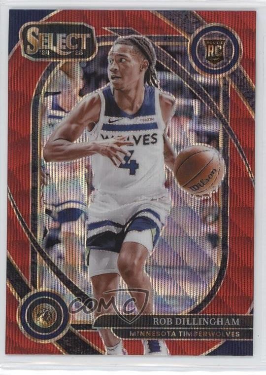 2024-25 Panini Select Courtside Red Wave Prizm Rob Dillingham #288 6j0