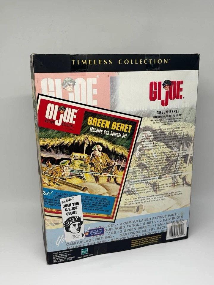GI Joe Timeless Collection 2001 Green Beret Machine Gun Outpost Set - Image 2 of 4