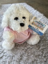 Vintage 2000 Toys R Us Animal Alley Hand Puppet White Dog Plush NWT