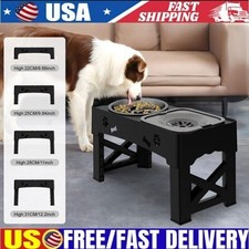 Elevated Pet Dog Bowls Slow Feeder,Food Water Bowls, Adjustable Raised Dog Bowl