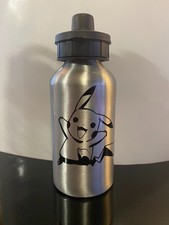 POKEMON PIKACHU PERSONALISED DRINKS WATER BOTTLE ANY NAME WORD 400ML ALUMINIUM