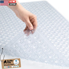 GORILLA GRIP Patented Bath Tub Shower Mat, Machine Washable Bathtub Floor Liner