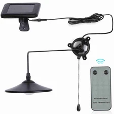 Solar Power LED Shed Light Outdoor Indoor Pendant Light with Remote Control XWPG