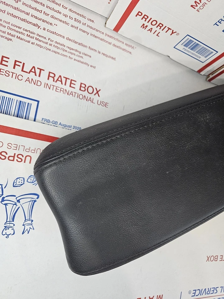 Honda Civic Acura CSX 2006-2011 cuero negro consola central tapa reposabrazos OEM Foto 3 de 4