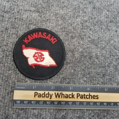 Vintage Kawasaki Patch Flag Motorcycle Biker 70s 80s AE3